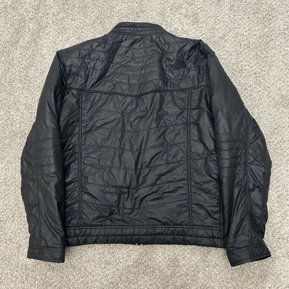 The North Face Mack Moto Jacket Large Black Quilted Full Zip Insulated Puffer